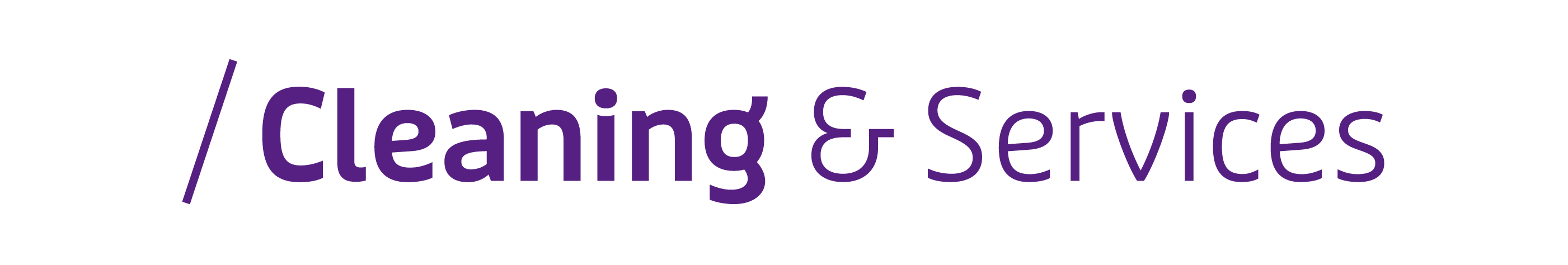 Cleaning & services